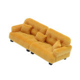 Maxbell Miniature Dollhouse Sofa Room Scene Decoration Realistic Miniature Toy Model 1 30 Brown