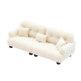 Maxbell Miniature Dollhouse Sofa Room Scene Decoration Realistic Miniature Toy Model 1 25 Beige