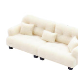 Maxbell Miniature Dollhouse Sofa Room Scene Decoration Realistic Miniature Toy Model 1 25 Beige