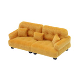 Maxbell Miniature Dollhouse Sofa Room Scene Decoration Realistic Miniature Toy Model 1 25 Brown