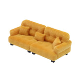 Maxbell Miniature Dollhouse Sofa Room Scene Decoration Realistic Miniature Toy Model 1 25 Brown