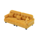 Maxbell Miniature Dollhouse Sofa Room Scene Decoration Realistic Miniature Toy Model 1 25 Brown