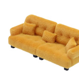Maxbell Miniature Dollhouse Sofa Room Scene Decoration Realistic Miniature Toy Model 1 25 Brown