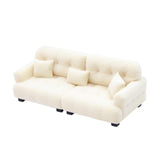 Maxbell Miniature Dollhouse Sofa Room Scene Decoration Realistic Miniature Toy Model 1 20 Beige