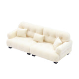 Maxbell Miniature Dollhouse Sofa Room Scene Decoration Realistic Miniature Toy Model 1 20 Beige