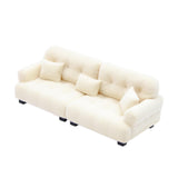 Maxbell Miniature Dollhouse Sofa Room Scene Decoration Realistic Miniature Toy Model 1 20 Beige