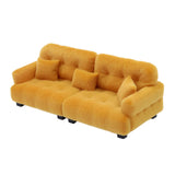 Maxbell Miniature Dollhouse Sofa Room Scene Decoration Realistic Miniature Toy Model 1 20 Brown