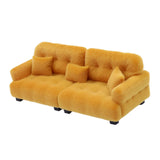 Maxbell Miniature Dollhouse Sofa Room Scene Decoration Realistic Miniature Toy Model 1 20 Brown