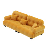 Maxbell Miniature Dollhouse Sofa Room Scene Decoration Realistic Miniature Toy Model 1 20 Brown