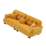 Maxbell Miniature Dollhouse Sofa Room Scene Decoration Realistic Miniature Toy Model 1 20 Brown