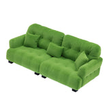Maxbell Miniature Dollhouse Sofa Room Scene Decoration Realistic Miniature Toy Model 1 12 Green