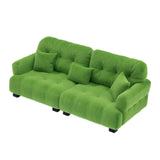 Maxbell Miniature Dollhouse Sofa Room Scene Decoration Realistic Miniature Toy Model 1 12 Green