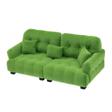 Maxbell Miniature Dollhouse Sofa Room Scene Decoration Realistic Miniature Toy Model 1 12 Green