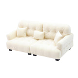 Maxbell Miniature Dollhouse Sofa Room Scene Decoration Realistic Miniature Toy Model 1 12 Beige