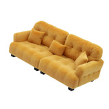 Maxbell Miniature Dollhouse Sofa Room Scene Decoration Realistic Miniature Toy Model 1 12 Brown