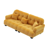 Maxbell Miniature Dollhouse Sofa Room Scene Decoration Realistic Miniature Toy Model 1 12 Brown