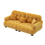 Maxbell Miniature Dollhouse Sofa Room Scene Decoration Realistic Miniature Toy Model 1 12 Brown