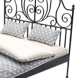 Maxbell 1/12 Pretend Play Toy Vintage Lifelike Miniature Bed for Kids Girls Children black