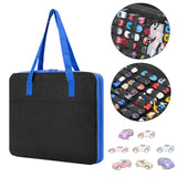 Maxbell Toy Car Organizer Case 52 Slots Felt Carrier for Kids Model Cars Collectible Black