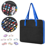 Maxbell Toy Car Organizer Case 52 Slots Felt Carrier for Kids Model Cars Collectible Black
