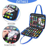 Maxbell Toy Car Organizer Case 52 Slots Felt Carrier for Kids Model Cars Collectible Black