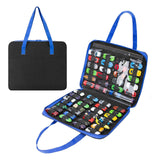 Maxbell Toy Car Organizer Case 52 Slots Felt Carrier for Kids Model Cars Collectible Black