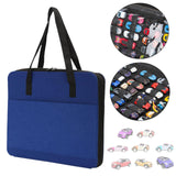 Maxbell Toy Car Organizer Case 52 Slots Felt Carrier for Kids Model Cars Collectible Blue