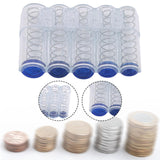 Maxbell Coin Storage Dispenser 10ct, 20ct, 50ct, 1euro, 2 Euro Portable Coins Holder clear