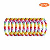Maxbell 10x Hawaiian Party Leis Tropical Flower Necklace for Stage Performance Beach A