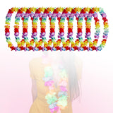 Maxbell 10x Hawaiian Party Leis Tropical Flower Necklace for Stage Performance Beach A