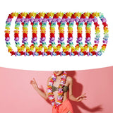 Maxbell 10x Hawaiian Party Leis Tropical Flower Necklace for Stage Performance Beach A