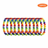Maxbell 10x Hawaiian Party Leis Tropical Flower Necklace for Stage Performance Beach B