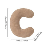 Maxbell Letter Pillow Comfortable Alphabet Pillows for Couch Living Room Home Office C