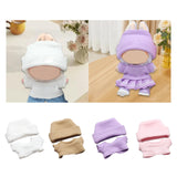 Maxbell 2x 17/15cm Dolls Clothes Clothing Hat and Top for Plush Figure 5.91/6.69inch white