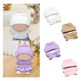 Maxbell 2x 17/15cm Dolls Clothes Clothing Hat and Top for Plush Figure 5.91/6.69inch white