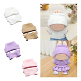 Maxbell 2x 17/15cm Dolls Clothes Clothing Hat and Top for Plush Figure 5.91/6.69inch white