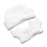 Maxbell 2x 17/15cm Dolls Clothes Clothing Hat and Top for Plush Figure 5.91/6.69inch white