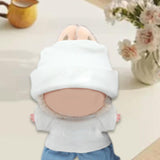 Maxbell 2x 17/15cm Dolls Clothes Clothing Hat and Top for Plush Figure 5.91/6.69inch white