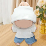Maxbell 2x 17/15cm Dolls Clothes Clothing Hat and Top for Plush Figure 5.91/6.69inch white