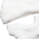 Maxbell 2x 17/15cm Dolls Clothes Clothing Hat and Top for Plush Figure 5.91/6.69inch white