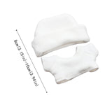 Maxbell 2x 17/15cm Dolls Clothes Clothing Hat and Top for Plush Figure 5.91/6.69inch white