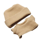 Maxbell 2x 17/15cm Dolls Clothes Clothing Hat and Top for Plush Figure 5.91/6.69inch Khaki