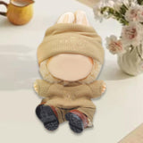 Maxbell 2x 17/15cm Dolls Clothes Clothing Hat and Top for Plush Figure 5.91/6.69inch Khaki