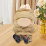 Maxbell 2x 17/15cm Dolls Clothes Clothing Hat and Top for Plush Figure 5.91/6.69inch Khaki