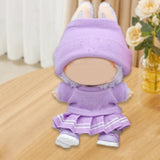 Maxbell 2x 17/15cm Dolls Clothes Clothing Hat and Top for Plush Figure 5.91/6.69inch violet