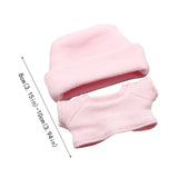 Maxbell 2x 17/15cm Dolls Clothes Clothing Hat and Top for Plush Figure 5.91/6.69inch pink
