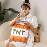 Maxbell Game Cushion Soft Realistic Plush Game Pillow for Holiday Gifts Dorm Bedroom Orange