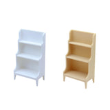 Maxbell Dollhouse Storage Rack Dollhouse Living Room Decor 1: 12 Dollhouse Bookshelf White
