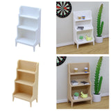 Maxbell Dollhouse Storage Rack Dollhouse Living Room Decor 1: 12 Dollhouse Bookshelf White