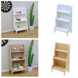 Maxbell Dollhouse Storage Rack Dollhouse Living Room Decor 1: 12 Dollhouse Bookshelf White